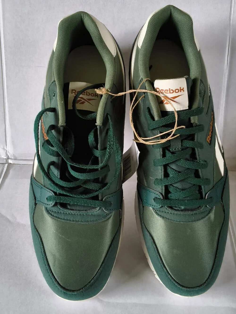 Reebok Ultra Flash Men's Green/White Low Top Lace Up Running Sneakers Size 11